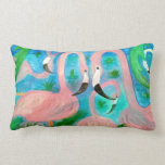 Flamingo Party Throw Pillow pillows