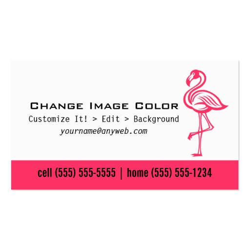 Flamingo - Personal Business Card (front side)