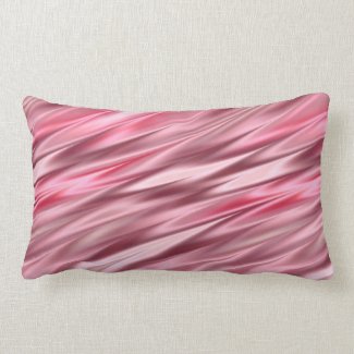Flamingo pink satin shaded stripes pillows