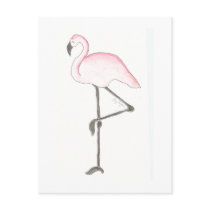 Flamingo Postcard by ginyhogan Flamingo Postcard