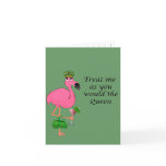 Flamingo Recipe Note Card