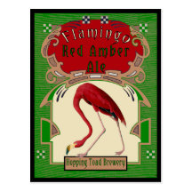 Flamingo Red Amber Ale Post Card