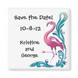 Flamingo Save the Date Magnet