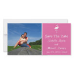 Flamingo Save The Date Photocard (Dark Pink) Customized Photo Card