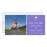 Flamingo Save The Date Photocard (Purple) Picture Card