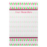 Flamingo Stationery  - Pink and Green Pattern