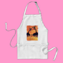 Flamingo Sunset aprons