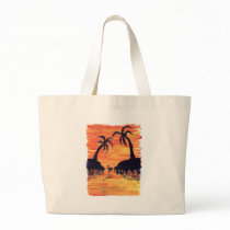 Flamingo Sunset Canvas Bags
