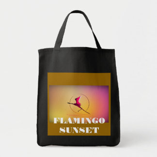 FLAMINGO SUNSET TOTE BAG