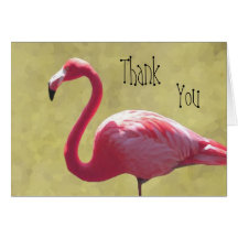 Flamingo Thank You Card