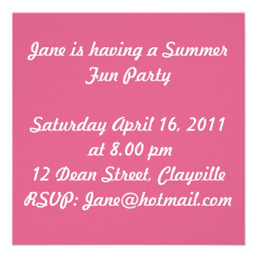 Flamingo Themed Party Invitation