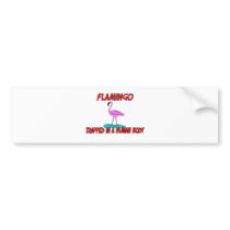 Flamingo trapped in a human body bumper stickers
