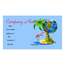 Flamingo Tropical Business Cards