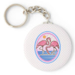Flamingo Twins Keychain