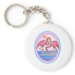 Flamingo Twins Keychain