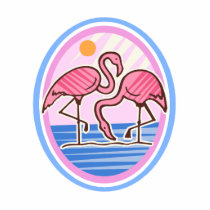 Flamingo Twins photo sculptures by BisforBirds Flamingo Twins photo sculptures