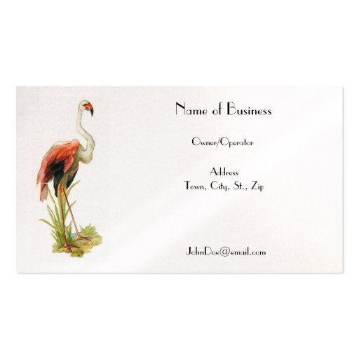 Flamingo Vintage Business Card