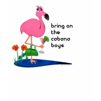 Flamingo with Martini and Purse Women's Top shirt