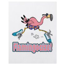 flamingocize jogging flamingo cartoon flyer design
