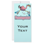 flamingocize jogging flamingo cartoon rack card template