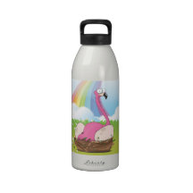 Flamingoes Water Bottle