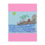 Flamingos at night postcards