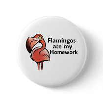 Flamingos ate my Homework Pin