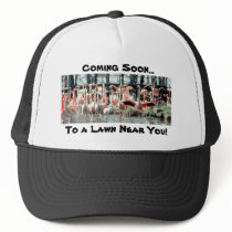 Flamingos, Coming Soon..., To a Lawn Near You! hats by almedic104 Flamingos, Coming Soon..., To a Lawn Near You! hats