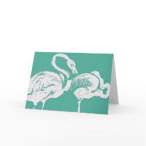 "Flamingos" Digital Art Greeting Card by CharlottesWebArt "Flamingos" Digital Art Greeting Card