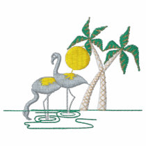 Flamingos Embroidered Shirt