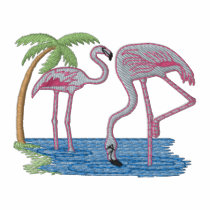 Flamingos embroidered shirts by ZazzleEmbroidery Flamingos embroidered shirts