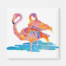 Flamingos Refrigerator Magnet