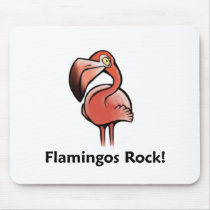 Flamingos Rock! mousepads by TheRealShuba Flamingos Rock! mousepads