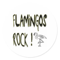 Flamingos Rock! Sticker