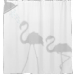 Flamingos Shadow Silhouette Shadow Buddies Shower Shower Curtain