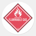 Flammable Gas Sign Stickers
