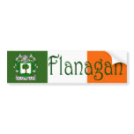 Flanagan Coat of Arms Flag Bumper Sticker bumper stickers