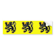 Flanders, Belgium flag Bumper Sticker