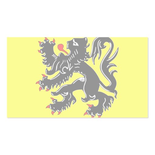 Flanders, Belgium flag Business Cards (back side)