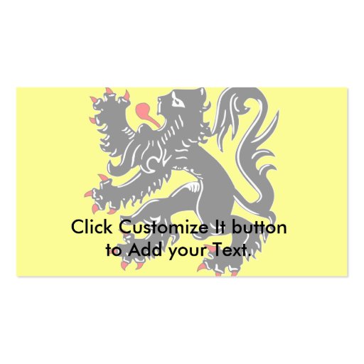 Flanders, Belgium flag Business Cards (front side)