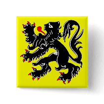 Flanders, Belgium flag Pinback Buttons