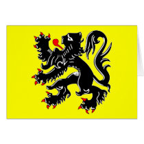 Flanders, Belgium flag Cards