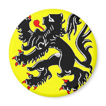 Flanders, Belgium flag Magnets