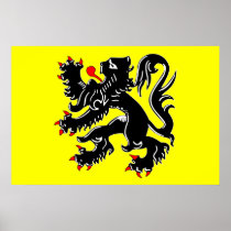 Flanders, Belgium flag Poster