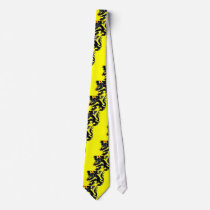 Flanders, Belgium flag Necktie