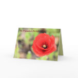 Flanders fields poppy photo and poem greeting card