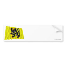 Flanders Region Waving Flag Bumper Sticker
