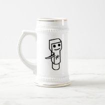 Flapjack White/Gold 22 oz. Stein