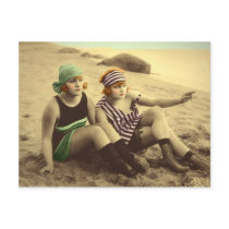 Flapper Bathing Beauties Postcard by AlabasterRose Flapper Bathing Beauties Postcard