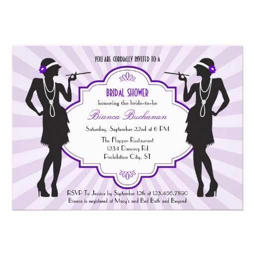 Flapper Bridal Shower Invitation
